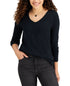 Style & Co Cotton V Neck T-Shirt